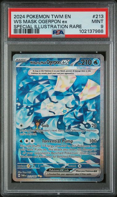 Wellspring Mask Ogerpon EX - Twilight Masquerade 213 - Graded PSA 9