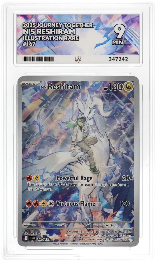 N's Reshiram - Journey Together 167 - Graded ACE 9