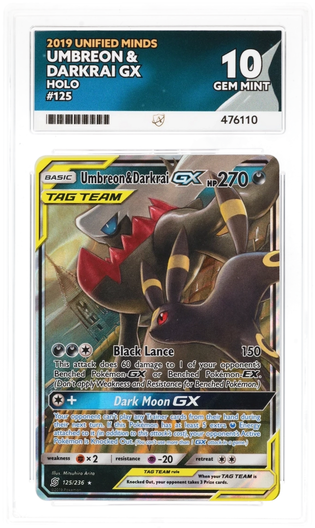 Umbreon & Darkrai Gx (125) -Graded ACE 10