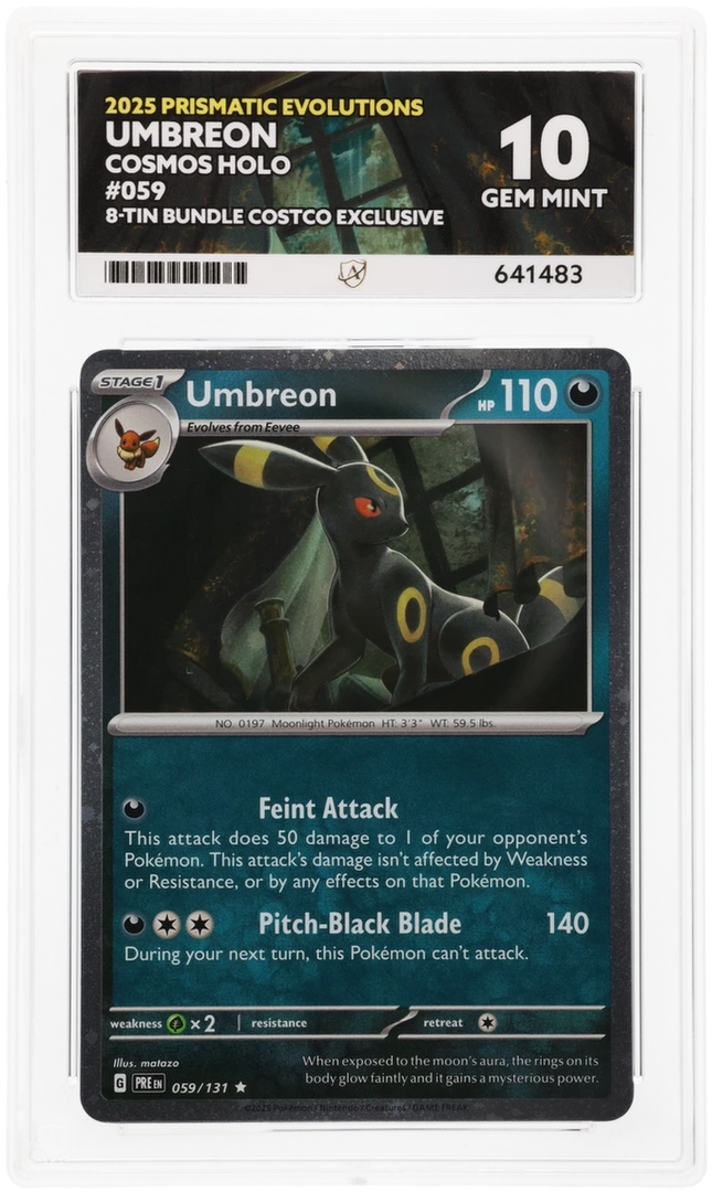Umbreon - Prismatic Evolutions 59 Costco Excl. Cosmos Holo - Graded ACE 10