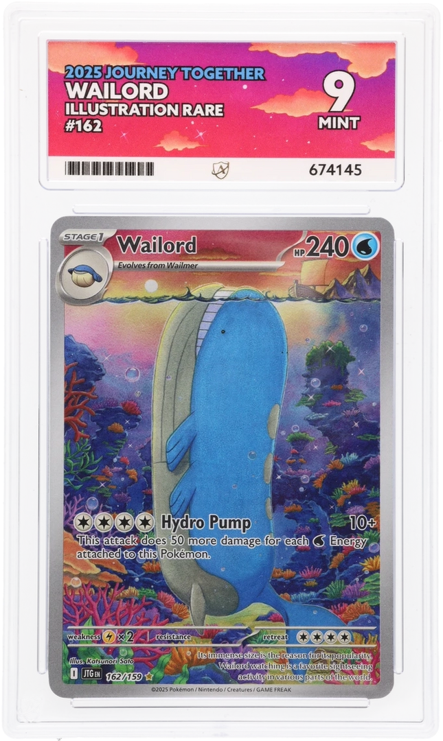 Wailord - Journey Together 162 - Graded ACE 9