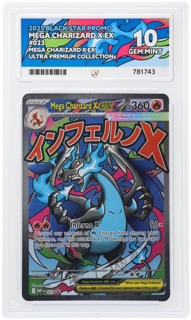 Mega Charizard X Ex - Black Star Promo MEP 023 - Graded ACE 10