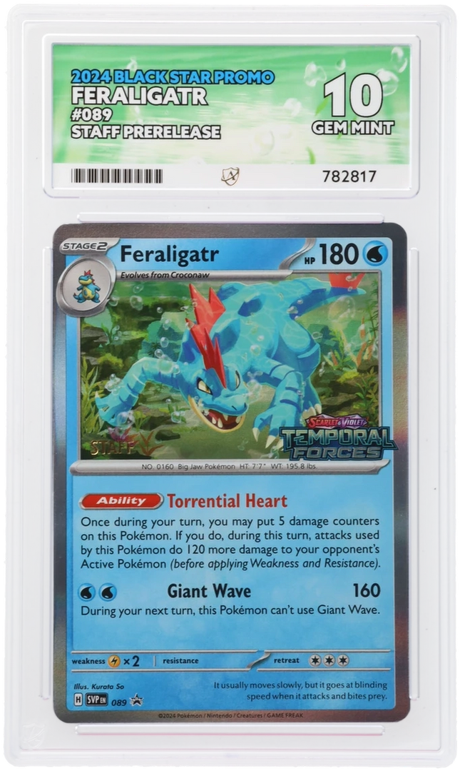 Feraligatr - Black Star Promo SVP 89 - STAFF Version - Graded ACE 10