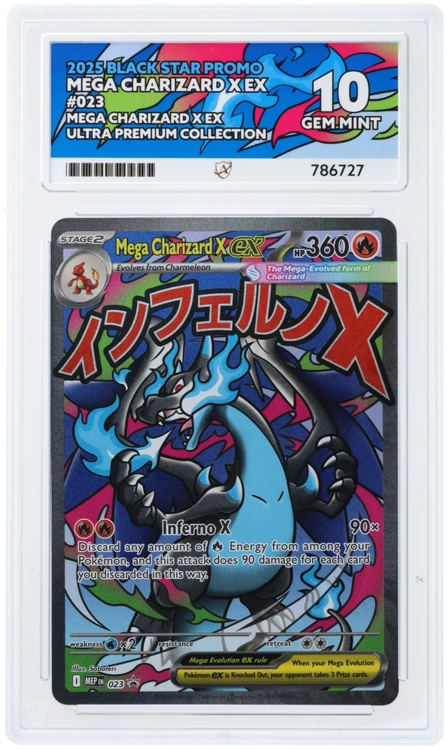 Mega Charizard X Ex (23) - Graded ACE 10