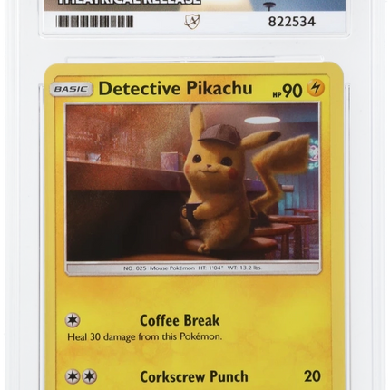 Detective Pikachu - Black Star Promo SM190 - Graded ACE 9