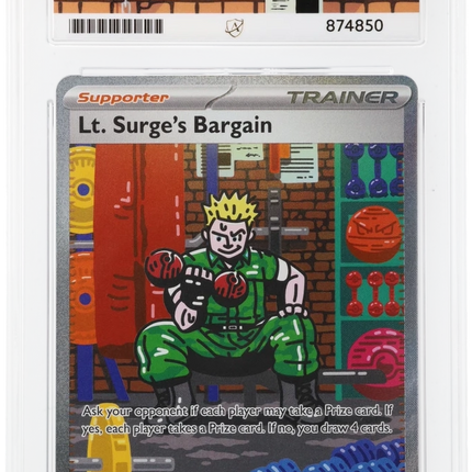 Lt. Surge's Bargain - Mega Evolution 185 - Graded ACE 10