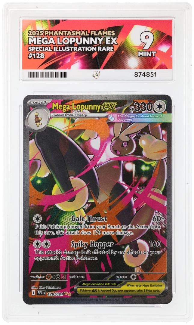 Mega Lopunny EX - Phantasmal Flames 128 - Graded ACE 9