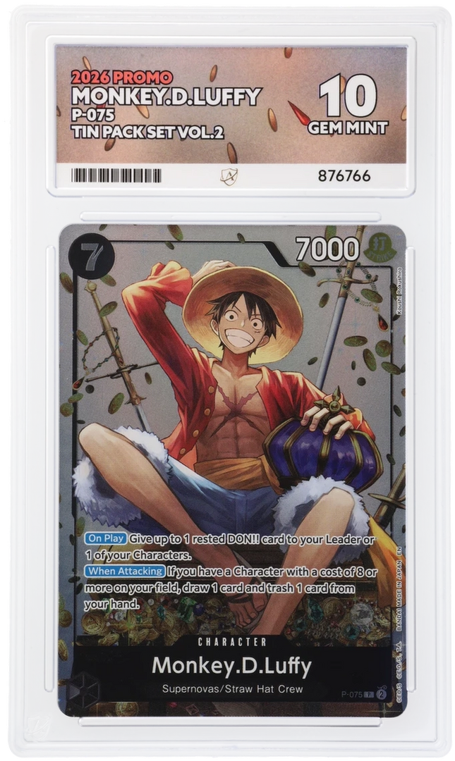 Monkey.D.Luffy - Tin Pack Set Vol.2 P-075 - Graded ACE 10