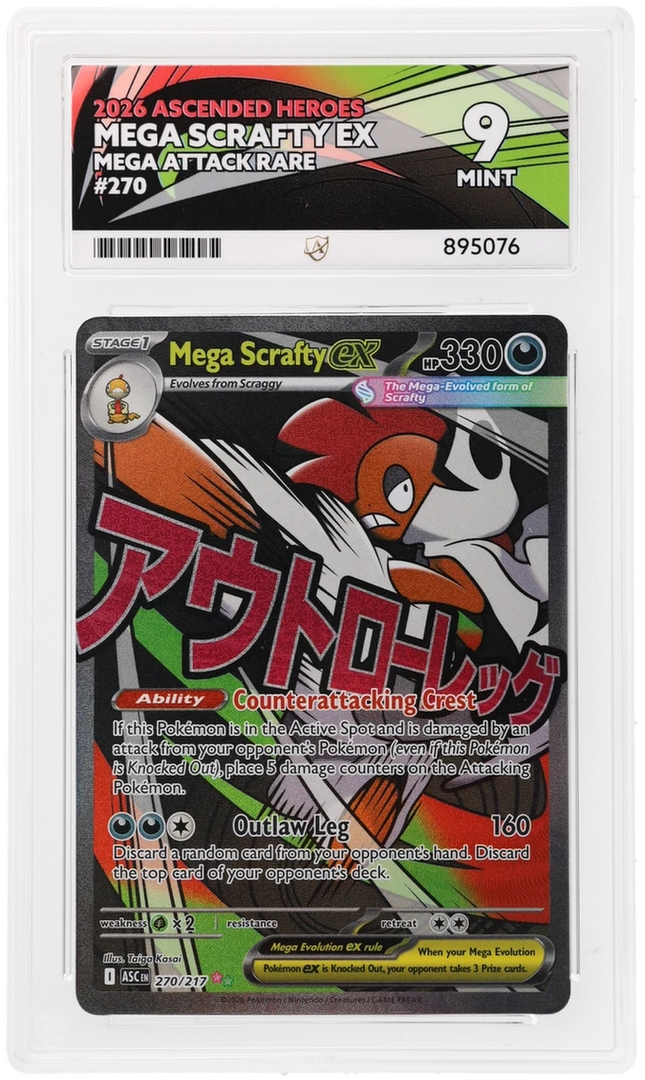 Mega Scrafty EX - Ascended Heroes 270 - Graded ACE 9