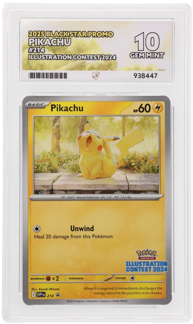 Pikachu - Black Star Promo SVP 214 - Illustration Contest - Graded ACE 10
