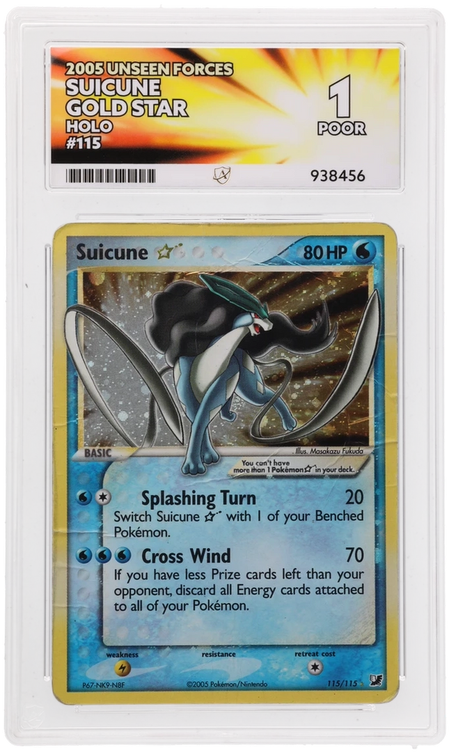 Suicune Gold Star - Unseen Forces 115 - Graded ACE 1