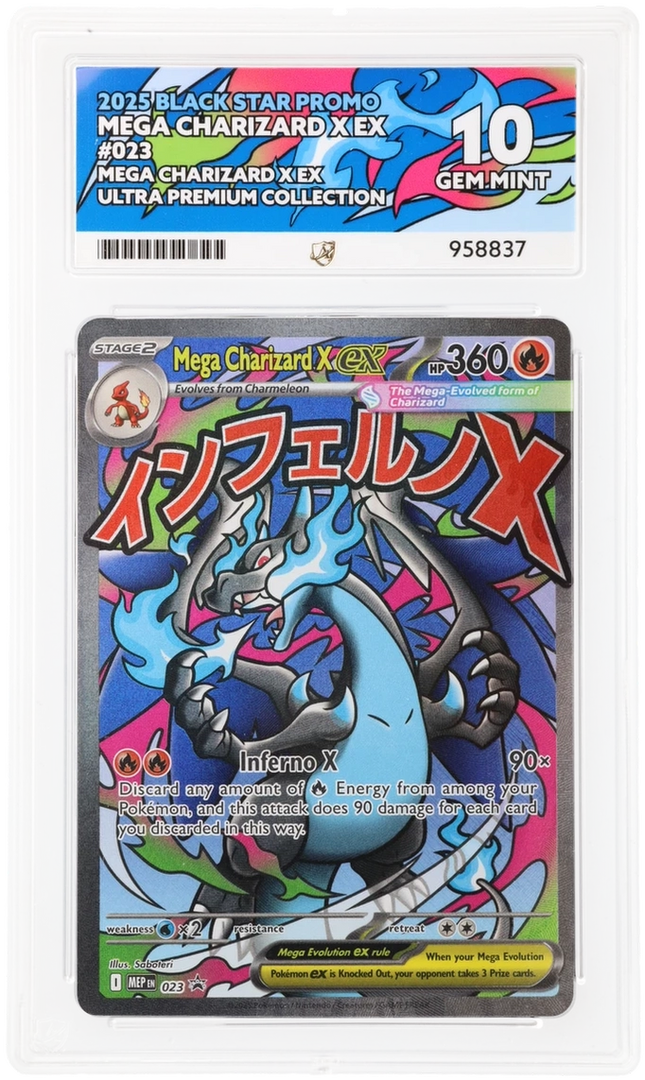 Mega Charizard X Ex - Black Star Promo MEP 023 - Graded ACE 10